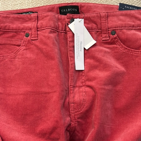 New Talbots Corduroy pants Dusty Rose Pink SZ 8 Straight Leg - Picture 4 of 7